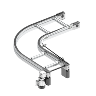 CV2/90 Degree Flat Top Chain Conveyor Curve (courbe de convoyeur à chaîne à sommet plat)