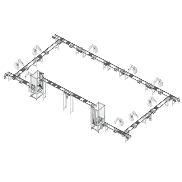 高空线-高空垂直输送系统带机械臂1
